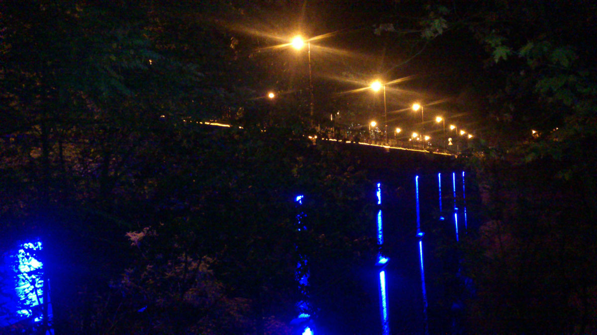 Новоплановский мост ночью